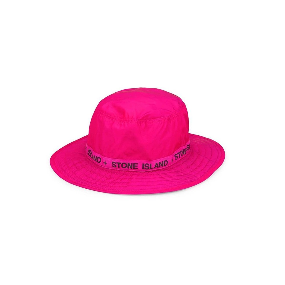 Stone Island Cupro Packable Bucket Hat Fuchsia